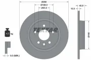 Bremsscheibe Hinterachse TEXTAR 92255603
