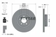 Bremsscheibe Hinterachse TEXTAR 92265125