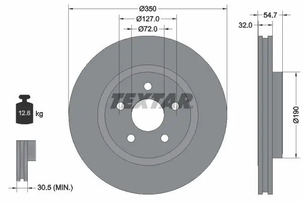 Bremsscheibe TEXTAR 92272205