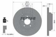 Bremsscheibe Hinterachse TEXTAR 92273703