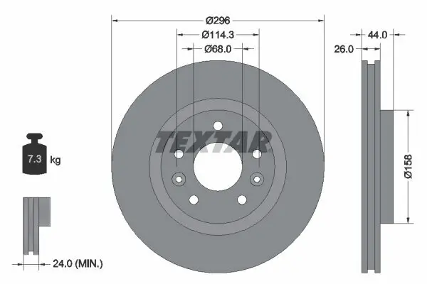 Bremsscheibe TEXTAR 92274203