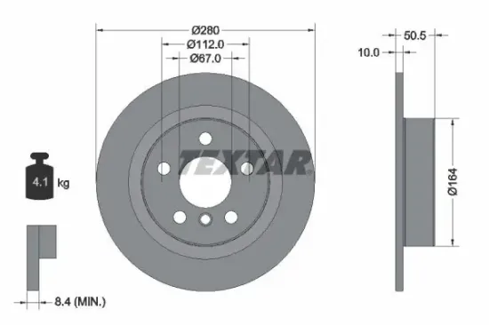 Bremsscheibe TEXTAR 92274603 Bild Bremsscheibe TEXTAR 92274603