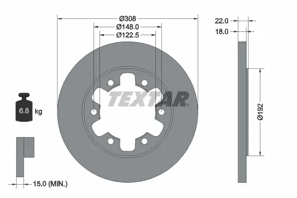 Bremsscheibe Hinterachse TEXTAR 92275803