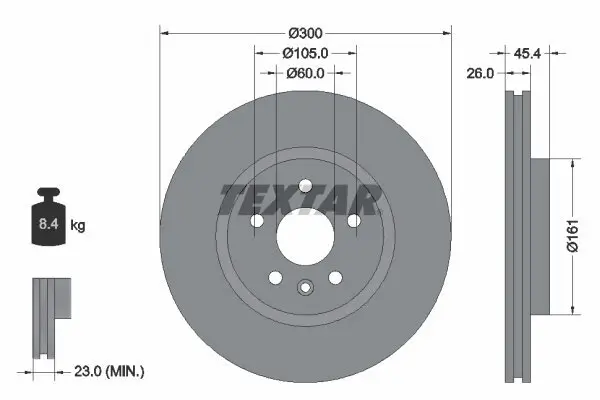 Bremsscheibe TEXTAR 92277205 Bild Bremsscheibe TEXTAR 92277205