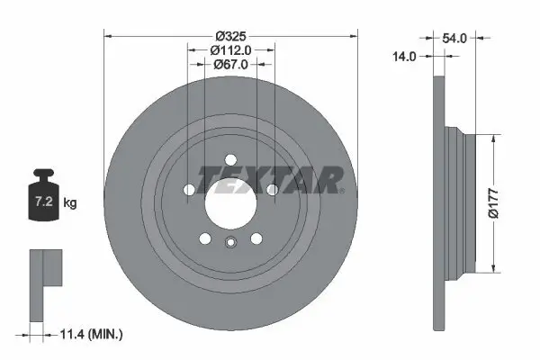 Bremsscheibe TEXTAR 92277405