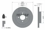 Bremsscheibe Vorderachse TEXTAR 92278003