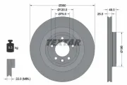 Bremsscheibe Hinterachse TEXTAR 92278403