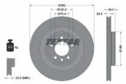 Bremsscheibe Hinterachse TEXTAR 92278403