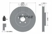 Bremsscheibe Vorderachse TEXTAR 92281905