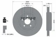Bremsscheibe Hinterachse TEXTAR 92282003