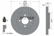 Bremsscheibe TEXTAR 92287003