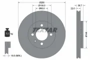 Bremsscheibe Vorderachse TEXTAR 92287003