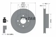 Bremsscheibe Vorderachse TEXTAR 92288203