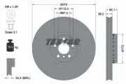 Bremsscheibe Vorderachse rechts TEXTAR 92290225