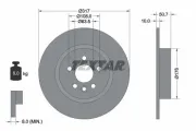 Bremsscheibe Hinterachse TEXTAR 92300403