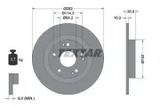 Bremsscheibe Hinterachse TEXTAR 92301303