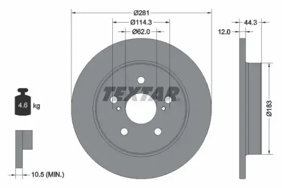 Bremsscheibe TEXTAR 92301403 Bild Bremsscheibe TEXTAR 92301403