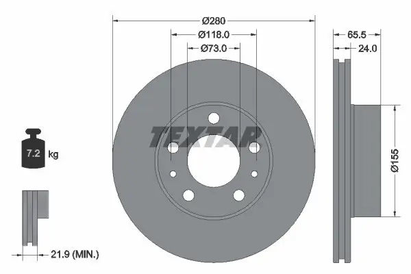 Bremsscheibe TEXTAR 92305203