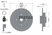 Bremsscheibe Hinterachse TEXTAR 92305403