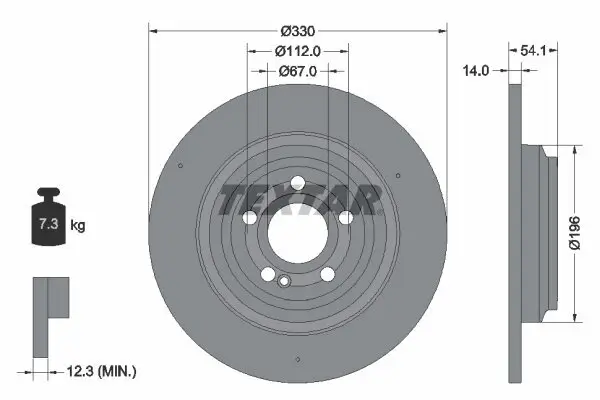 Bremsscheibe TEXTAR 92306905