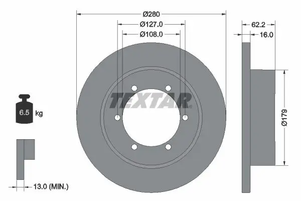 Bremsscheibe TEXTAR 92308500 Bild Bremsscheibe TEXTAR 92308500