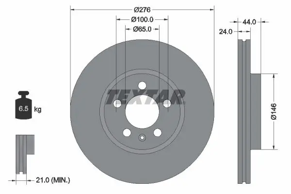 Bremsscheibe TEXTAR 92313703