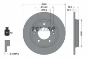 Bremsscheibe Hinterachse TEXTAR 92314403