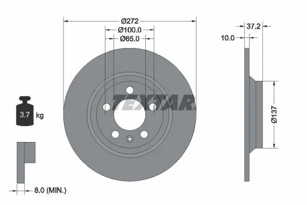 Bremsscheibe TEXTAR 92315303