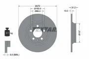 Bremsscheibe Hinterachse TEXTAR 92315303