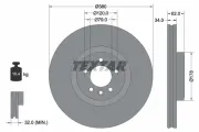 Bremsscheibe Vorderachse TEXTAR 92316405