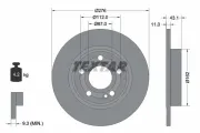 Bremsscheibe Hinterachse TEXTAR 92316803