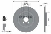 Bremsscheibe Hinterachse TEXTAR 92318105