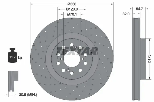 Bremsscheibe Vorderachse TEXTAR 92320105