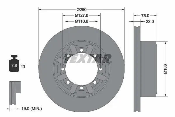 Bremsscheibe TEXTAR 92322303