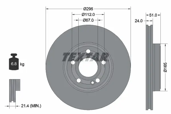 Bremsscheibe Vorderachse TEXTAR 92323505
