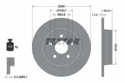 Bremsscheibe Hinterachse TEXTAR 92326403