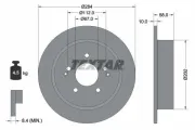 Bremsscheibe Hinterachse TEXTAR 92326603