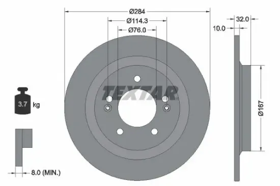 Bremsscheibe TEXTAR 92333303 Bild Bremsscheibe TEXTAR 92333303