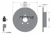 Bremsscheibe Hinterachse TEXTAR 92333703