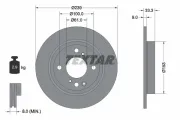 Bremsscheibe Hinterachse TEXTAR 92333903