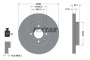 Bremsscheibe Vorderachse TEXTAR 92334003