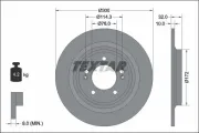 Bremsscheibe Hinterachse TEXTAR 92337203