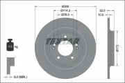 Bremsscheibe Hinterachse TEXTAR 92337203