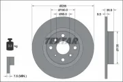 Bremsscheibe Hinterachse TEXTAR 92338203