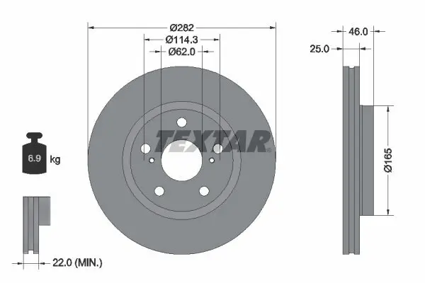 Bremsscheibe TEXTAR 92341103