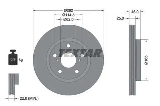 Bremsscheibe TEXTAR 92341103 Bild Bremsscheibe TEXTAR 92341103