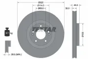 Bremsscheibe Vorderachse TEXTAR 92341803