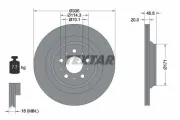 Bremsscheibe Hinterachse TEXTAR 92343303
