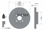 Bremsscheibe Vorderachse TEXTAR 92346103