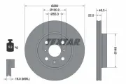 Bremsscheibe Vorderachse TEXTAR 92346103